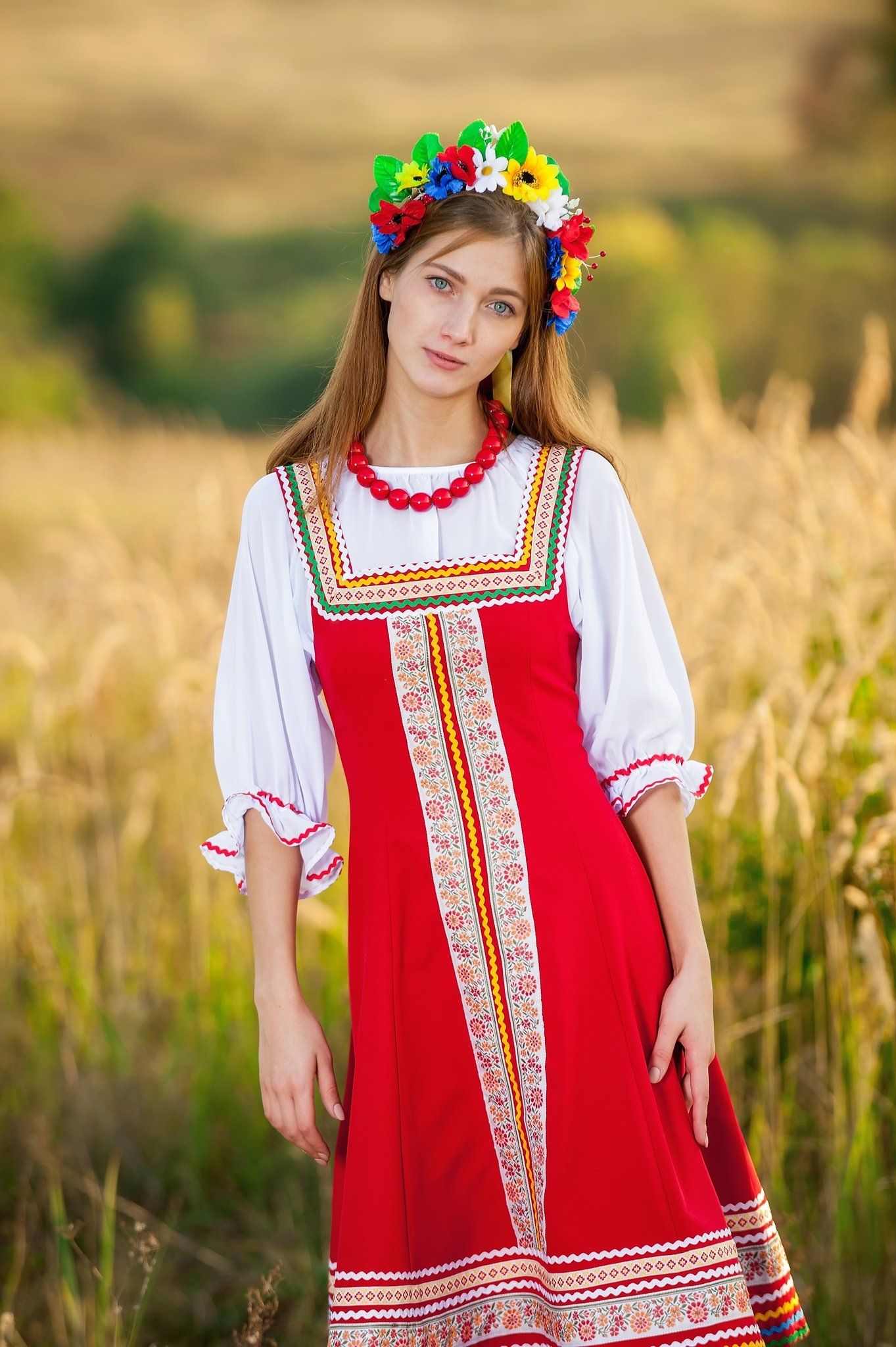 Women in Slavic costumes in Stockholm — step in, relax, and chat live