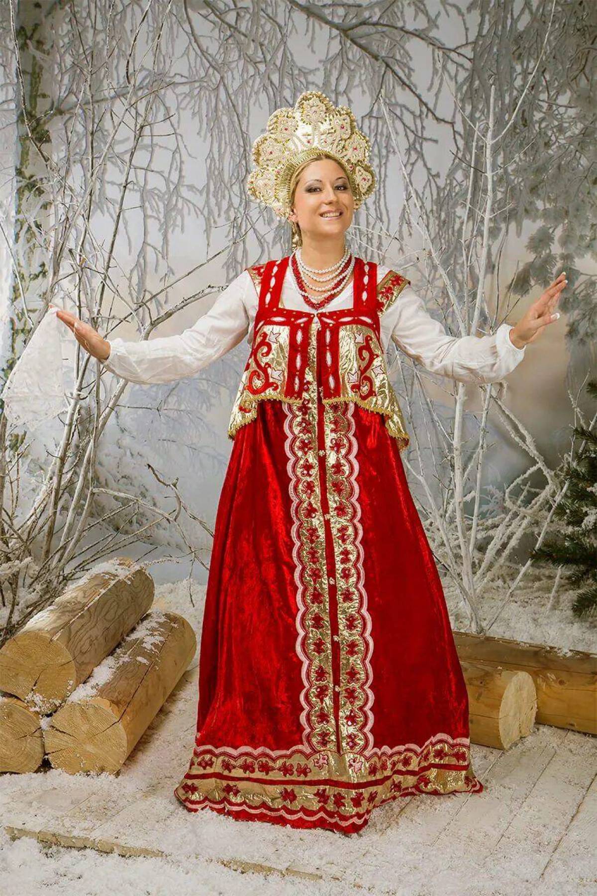 Girls in Slavic costumes in Stockholm
